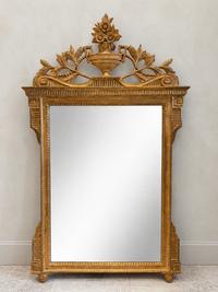 French Louis XVI Giltwood Mirror with Urn Crest