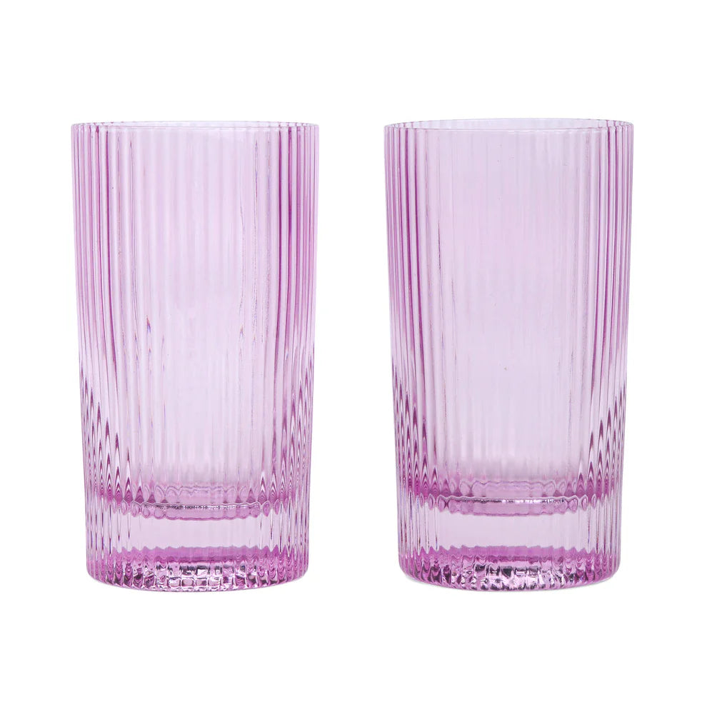 THE STELLA HIGHBALL GLASS - SET OF 2 LILAC