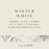 Winter White Radiant Glass Candle