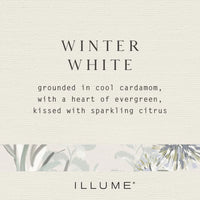 Winter White Radiant Glass Candle