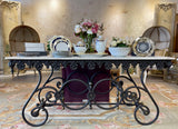 Le Grand Pâtissier | Antique French Cast Iron Pastry Table with Marble Top