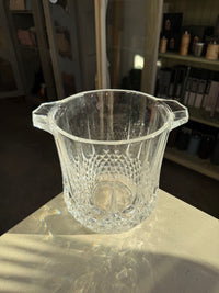 Vintage French Pressed Glass Ice Bucket
