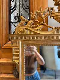 French Louis XVI Giltwood Mirror with Urn Crest