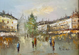 “La Ville et le Sacré-Cœur” – Vintage Original Oil Painting