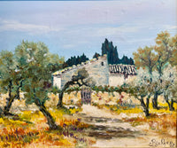 “Summer in the Luberon” – Signed Vintage French Oil Painting