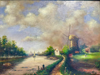 “Moulin à Vent” – Vintage Original French Oil Painting