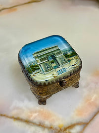 Antique French Trinket Box – Arc de Triomphe Souvenir