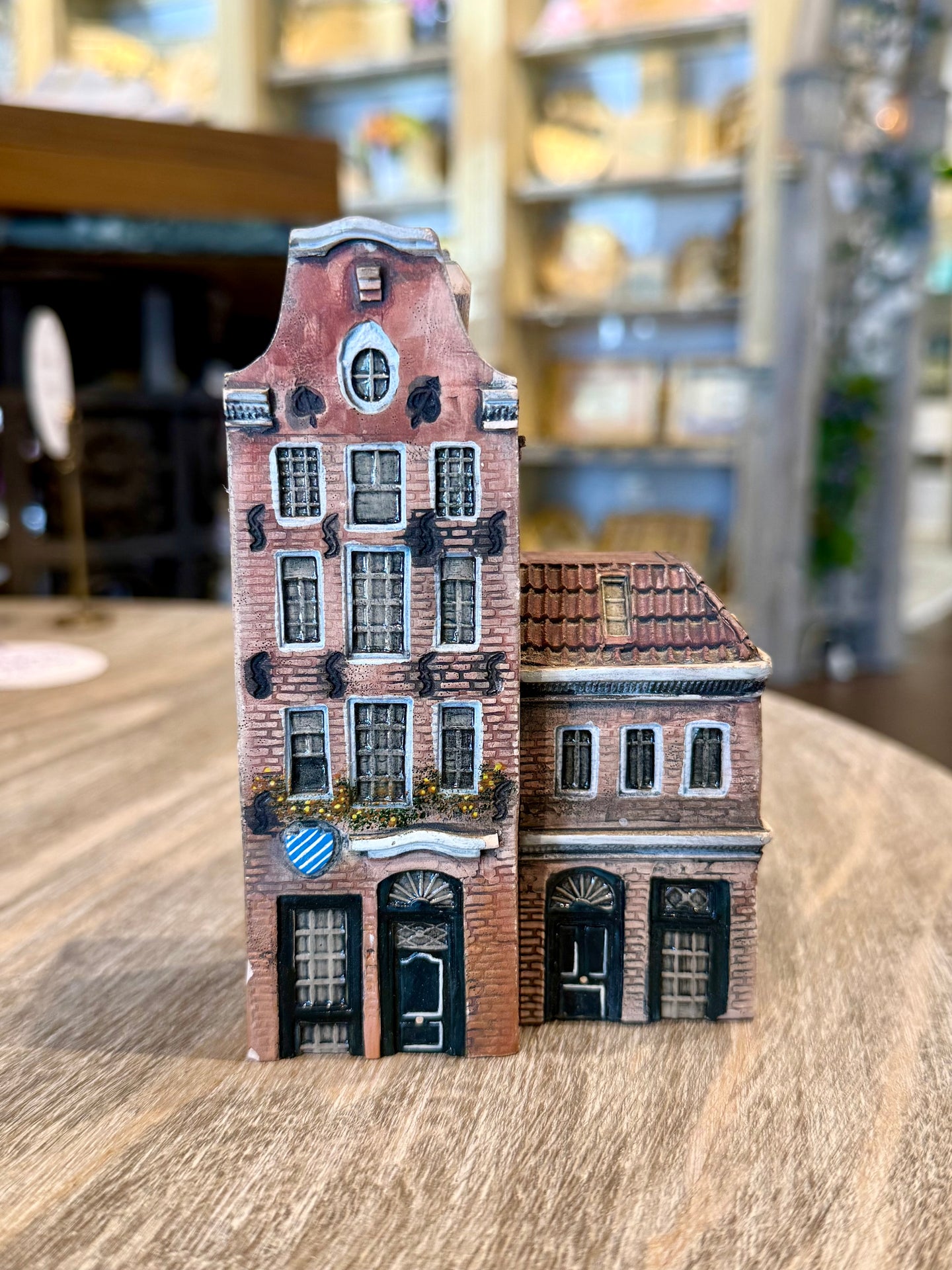 Vintage Gault Original Amsterdam Gabled Canal House | Handcrafted French Ceramic Miniature