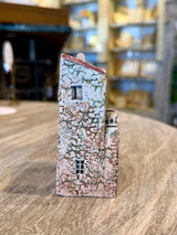 Vintage 1991 Gault Original Provençal Village House with Staircase | French Ceramic Miniature
