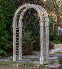 Aged Metal Garden Arbor