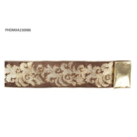 Mocha Velvet Acanthus Ribbon — 4"