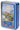 Provence d’Antan Divine Night Infusion tea tin opened to reveal individually wrapped blue herbal tea sachets neatly arranged inside a decorative blue metal box.