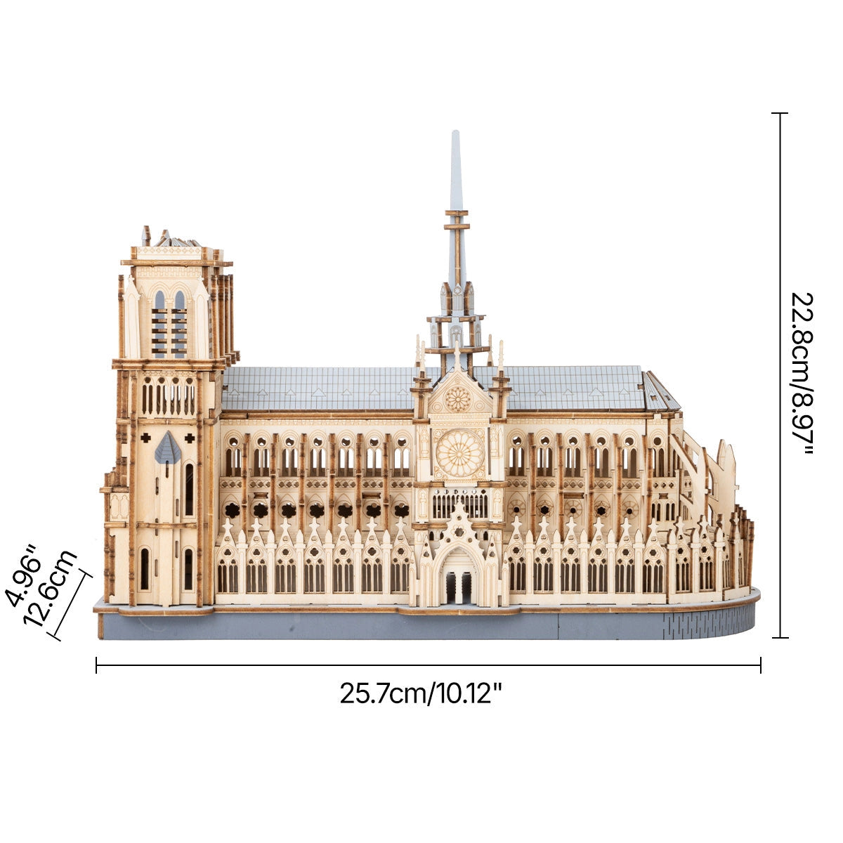 DIY Wooden Model Kit — Paris Cathedral