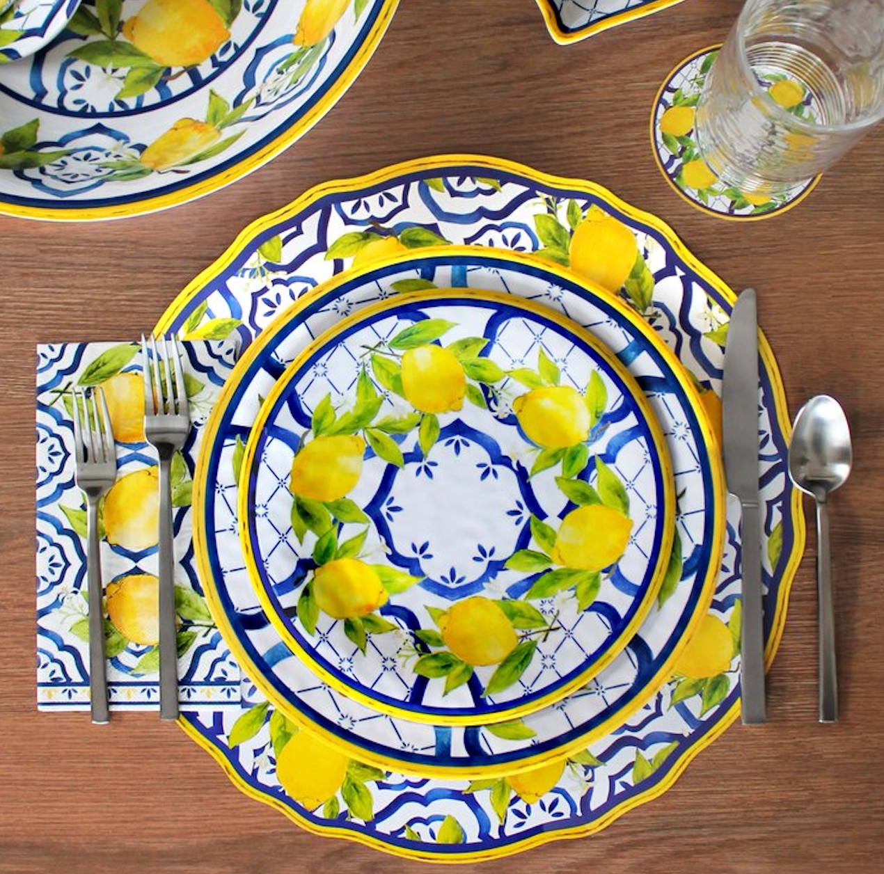 Le Cadeaux | Palermo Plates – Dinner & Salad Sizes (Set of 4)