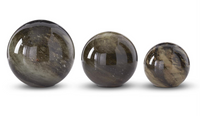 Smoky Gray Swirled Glass LED Globe Lamp