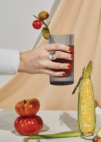 THE STELLA HIGHBALL GLASS - SET OF 2 BLUE