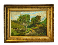 Paysage Provençal, Bord de Rivière | Original Oil on Canvas