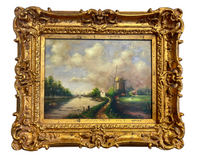 “Moulin à Vent” – Vintage Original French Oil Painting