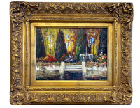 “Au Bord de l’Eau” – Vintage Original Oil Painting