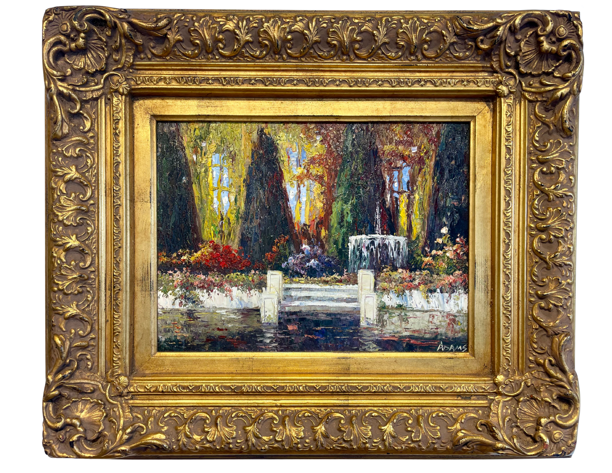“Au Bord de l’Eau” – Vintage Original Oil Painting