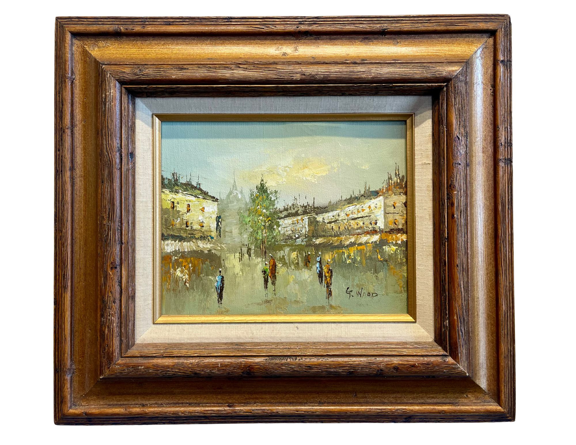 “La Ville et le Sacré-Cœur” – Vintage Original Oil Painting