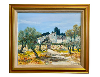 “Summer in the Luberon” – Signed Vintage French Oil Painting