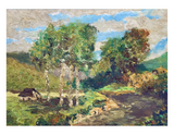 Paysage Provençal, Bord de Rivière | Original Oil on Canvas