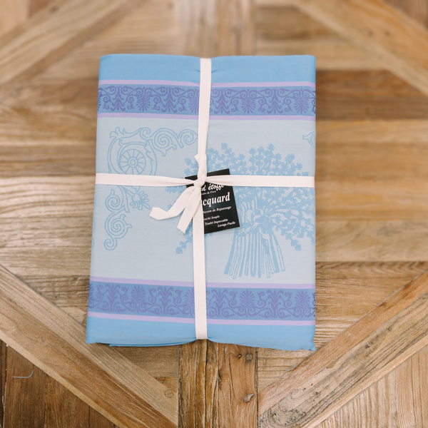 Sud Etoffe | Lavande Riviera Blue French Jacquard Tablecloth