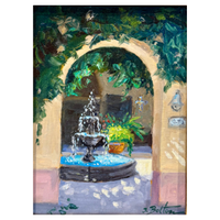 “Sous l’Arcade” — Signed J. Bolton Original Oil Painting