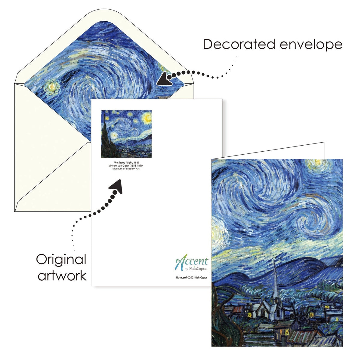 Van Gogh at Night Notecard Set – 16 Cards