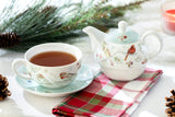 Winter Cardinals Porcelain Tea-for-One Set