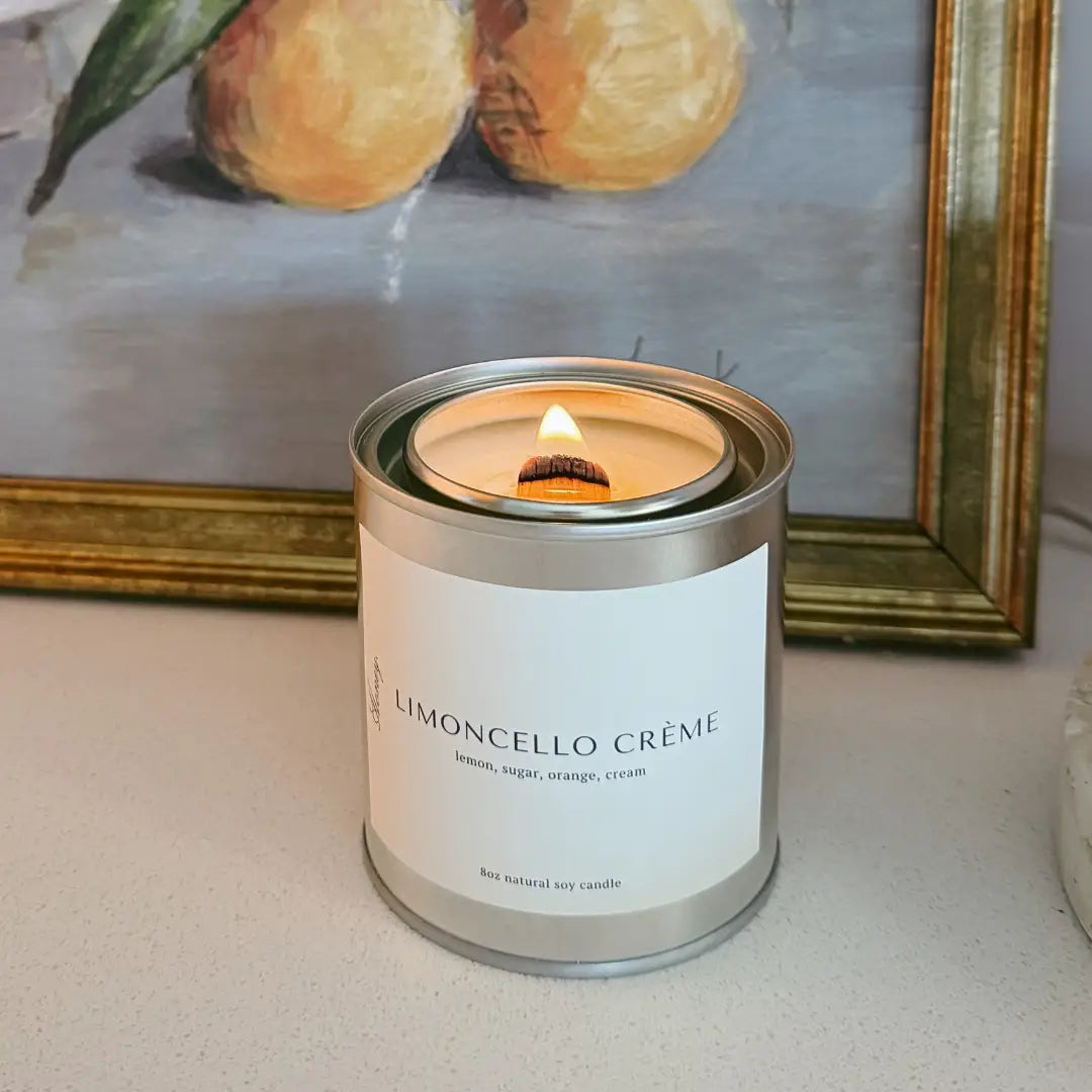Limoncello Crème Wood Wick Soy Candle – 8 oz