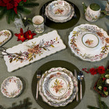 Winter Forest Christmas Rectangular Melamine Serving Platter