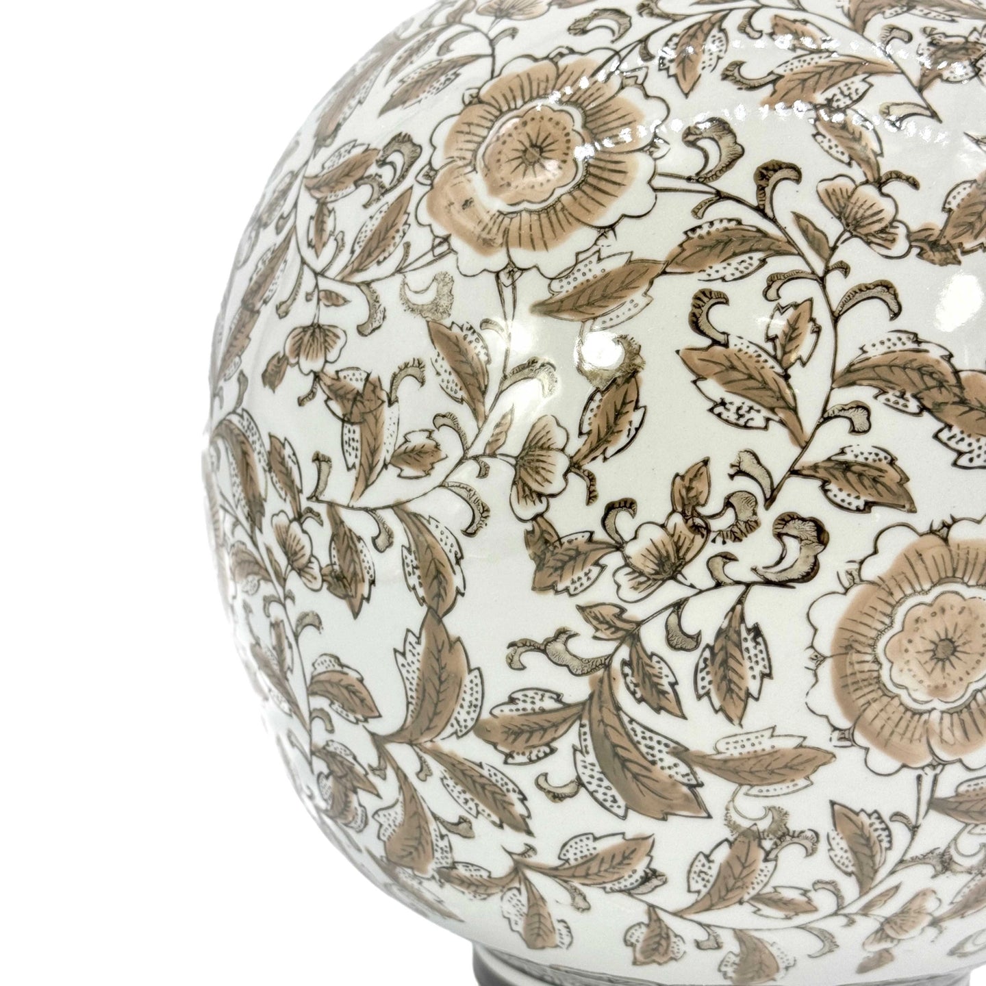Chinoiserie Ceramic Globe Vase