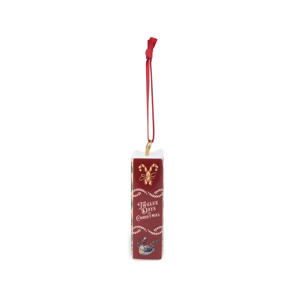 Twelve Days of Christmas Ceramic Book Ornament