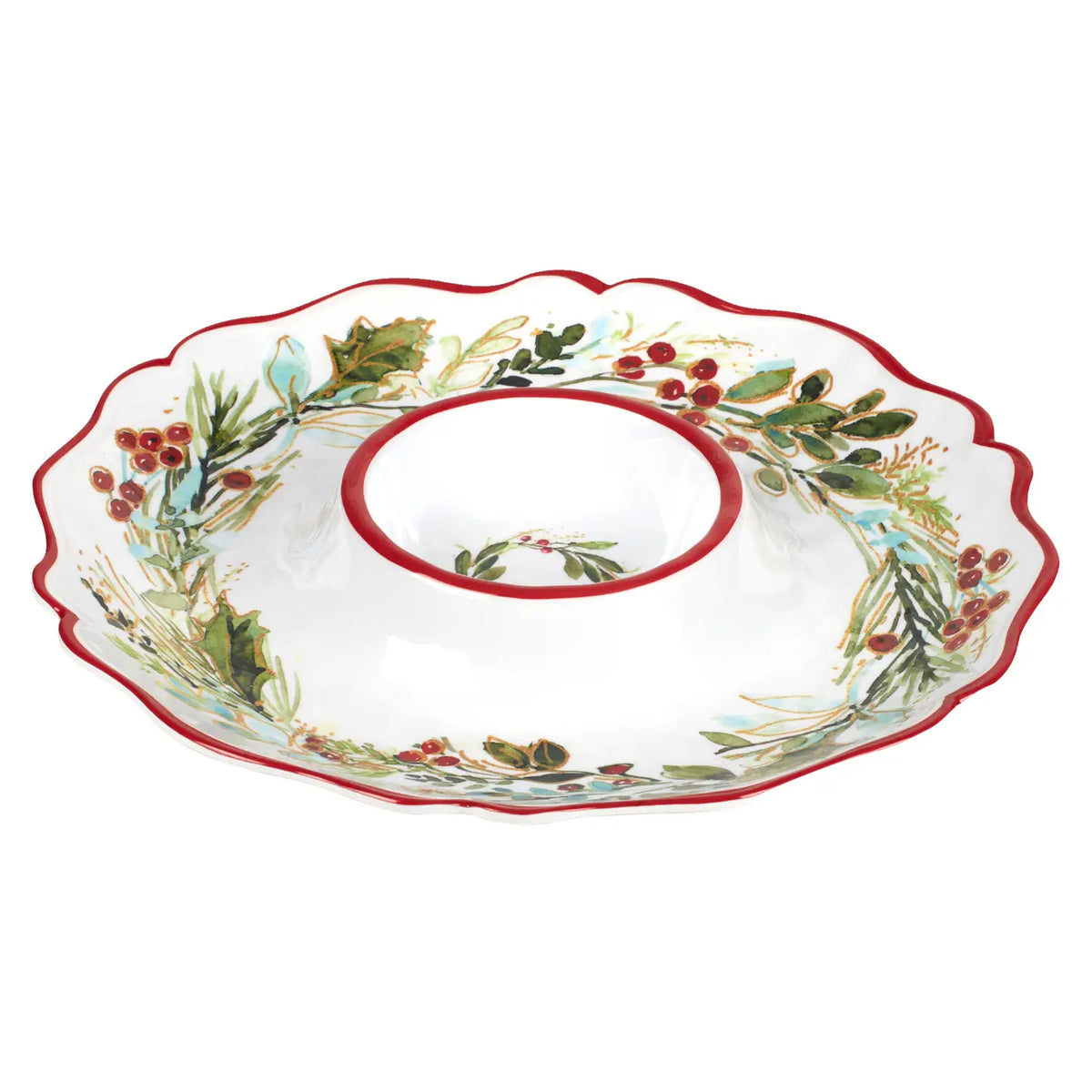 Christmas Gatherings Melamine Chip & Dip Platter