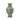 Green and white ceramic chinoiserie vase with sakura blossom floral pattern, 14 inch decorative accent vase