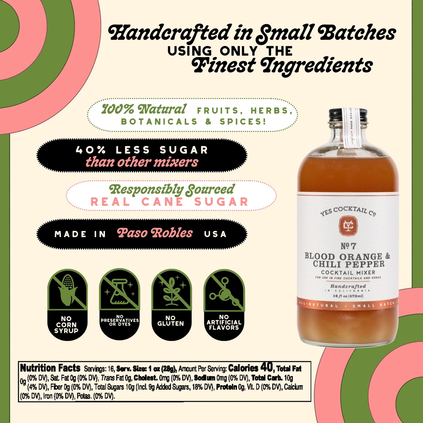 Blood Orange & Chili Pepper Cocktail Mixer