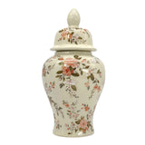 Vintage Style Floral Chinoiserie Ginger Jar