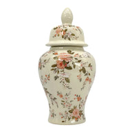 Vintage Style Floral Chinoiserie Ginger Jar