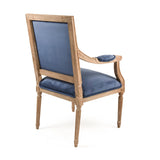 Blue Velvet Louis Arm Chair