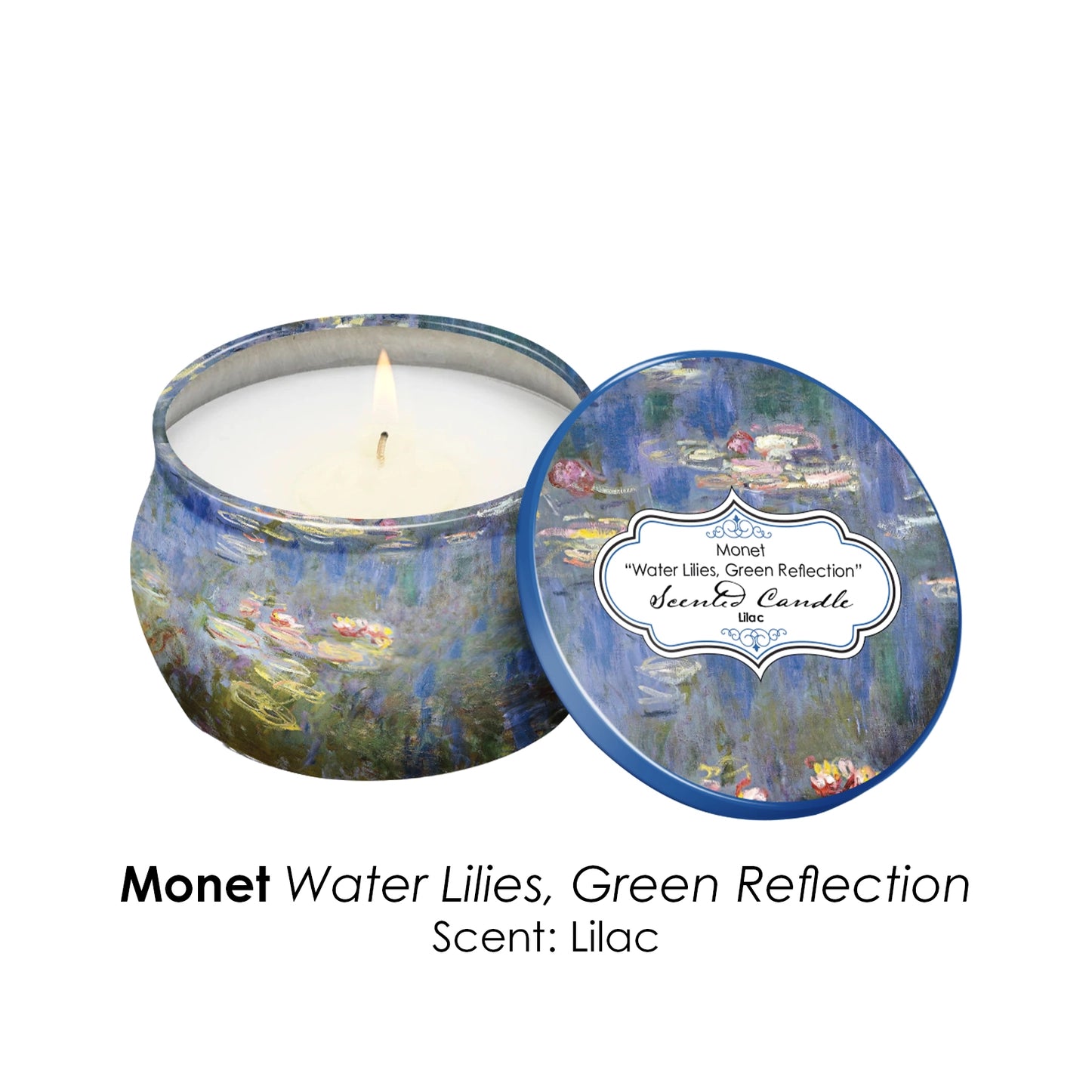 Monet Water Lilies Scented Candle Collection – Set of 4