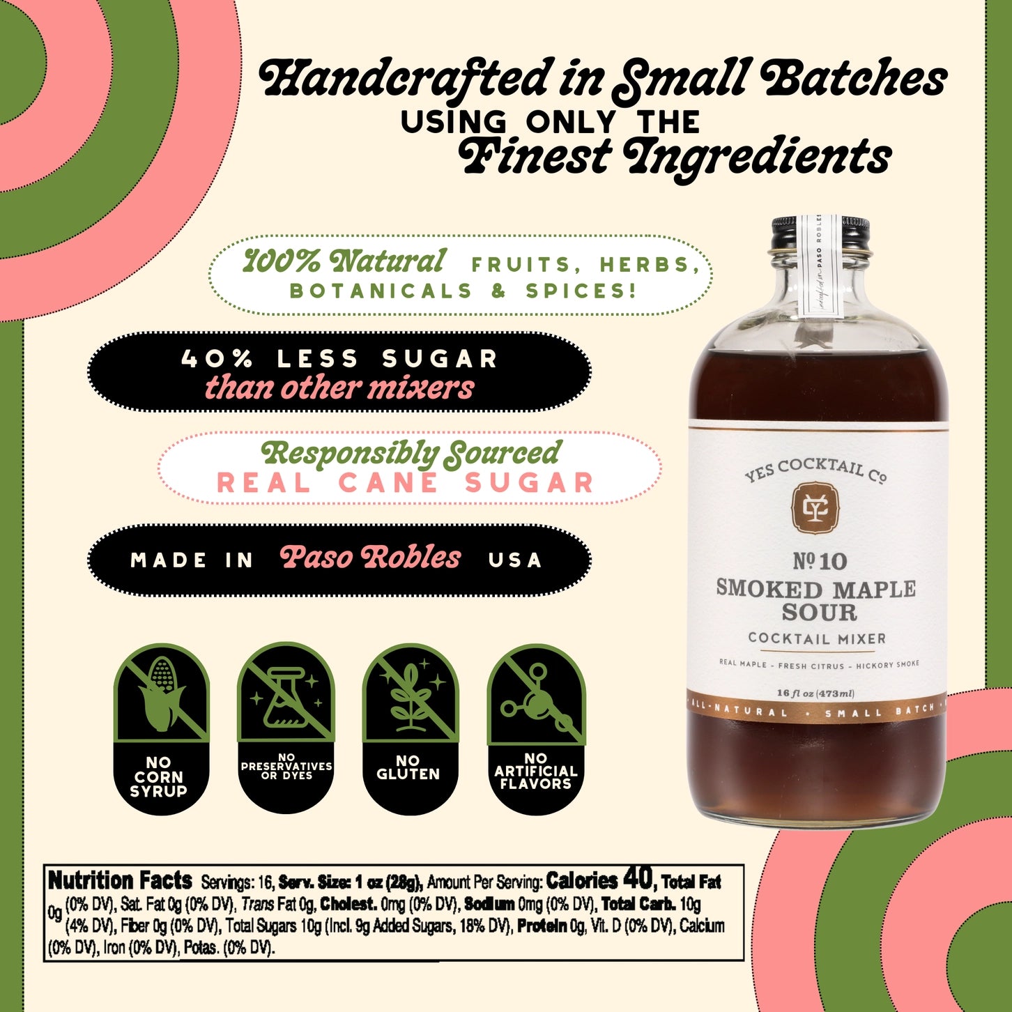 Smoked Maple Sour Cocktail Mixer