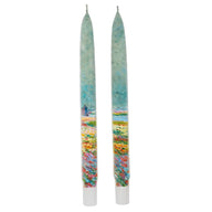 Flatyz “Tulip Fields Near The Hague” Taper Candle Set by Claude Monet