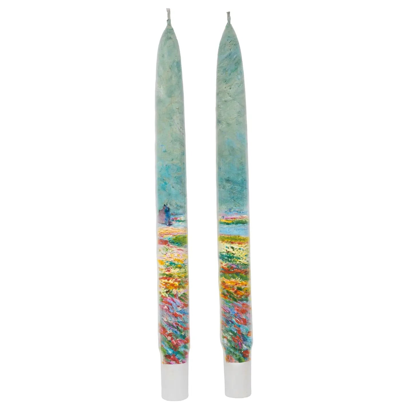Flatyz “Tulip Fields Near The Hague” Taper Candle Set by Claude Monet