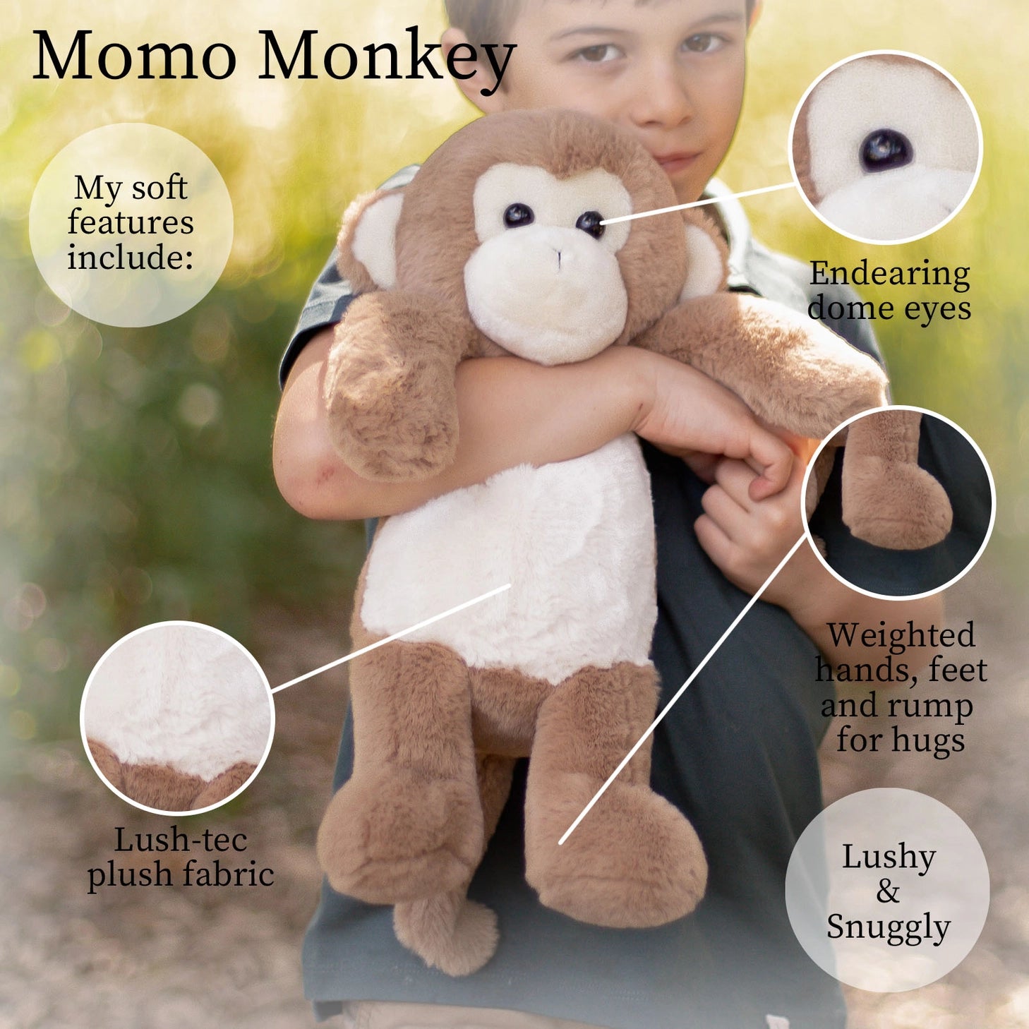Momo Monkey Plush Toy – 16"
