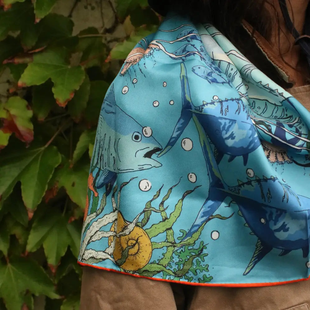Soie Meme Port de Pêche Silk Twill Scarf