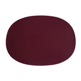 burgundy Faux Leather Deco Oval Placemats Set of 2