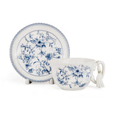 "Jardin Bleu" Bone China Teacup & Saucer Gift Set
