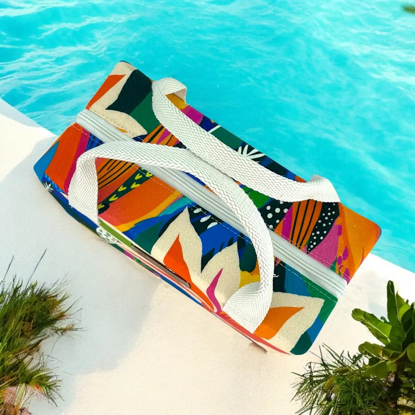French “St. Barth” Insulated Cooler Tote Bag – Medium